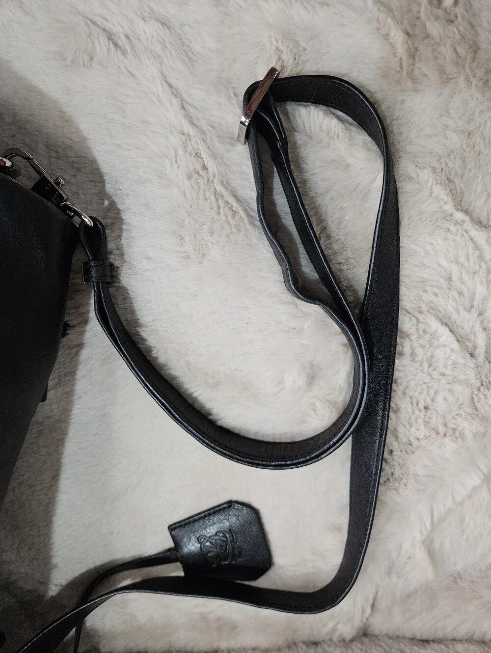 2011 Louis Quatorze Black Leather Top-Handle Shoulder Bag